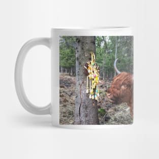 Scottish Highland Cattle Cow and Easter eggs 2350 Mug